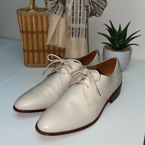 Madewell leather The Jess Oxford shoes, sold out online, neutral, size 8.5 - Picture 12 of 12